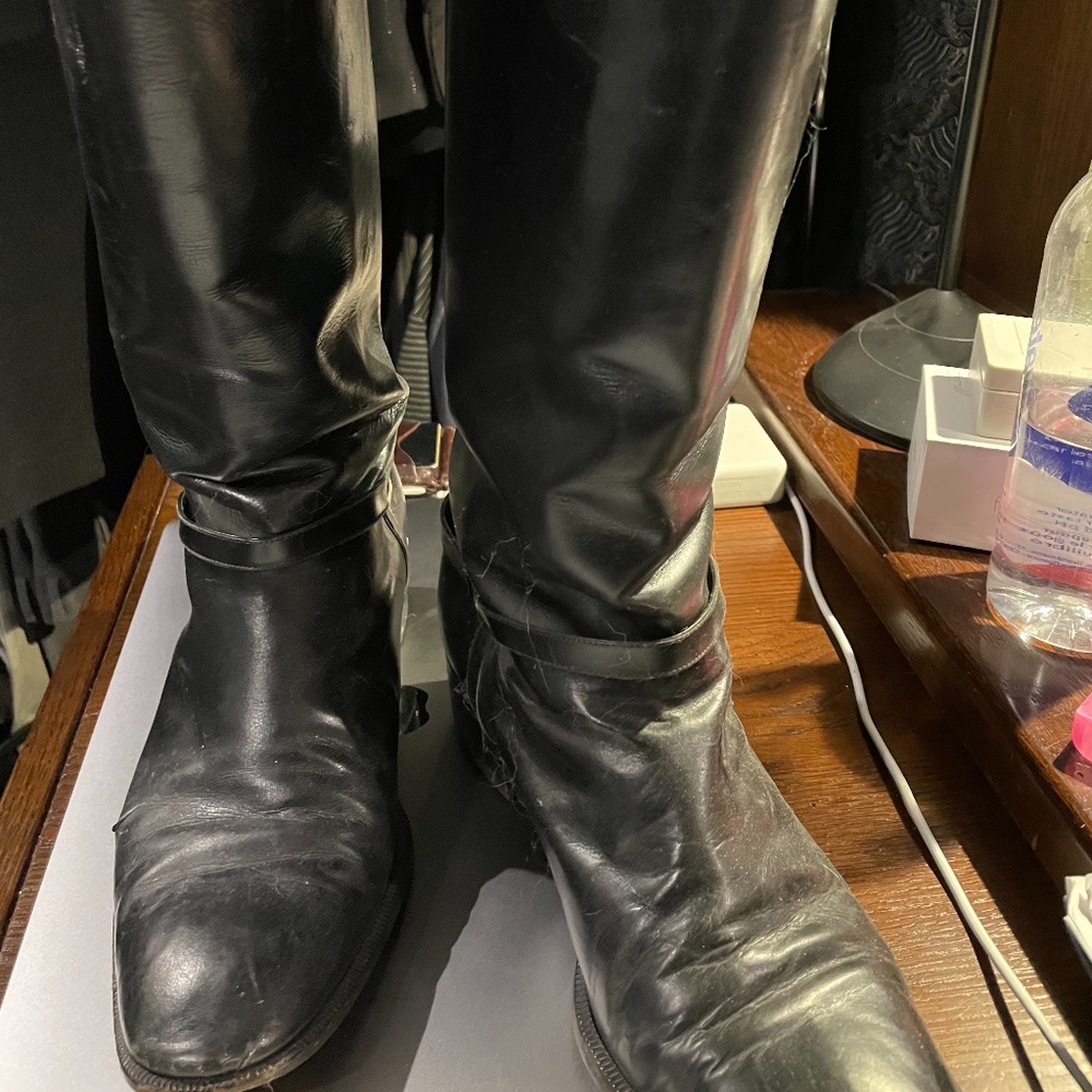 Men’s Italian leather tall boots